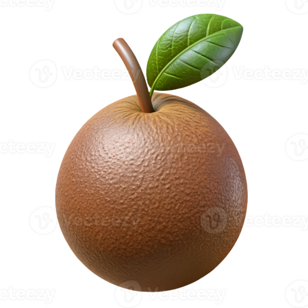 3D Render Brown Apple Illustration png