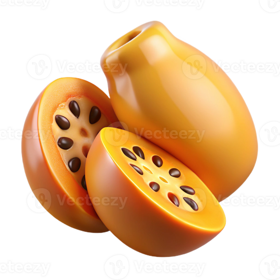 3D Render of a Juicy Tamarillo png