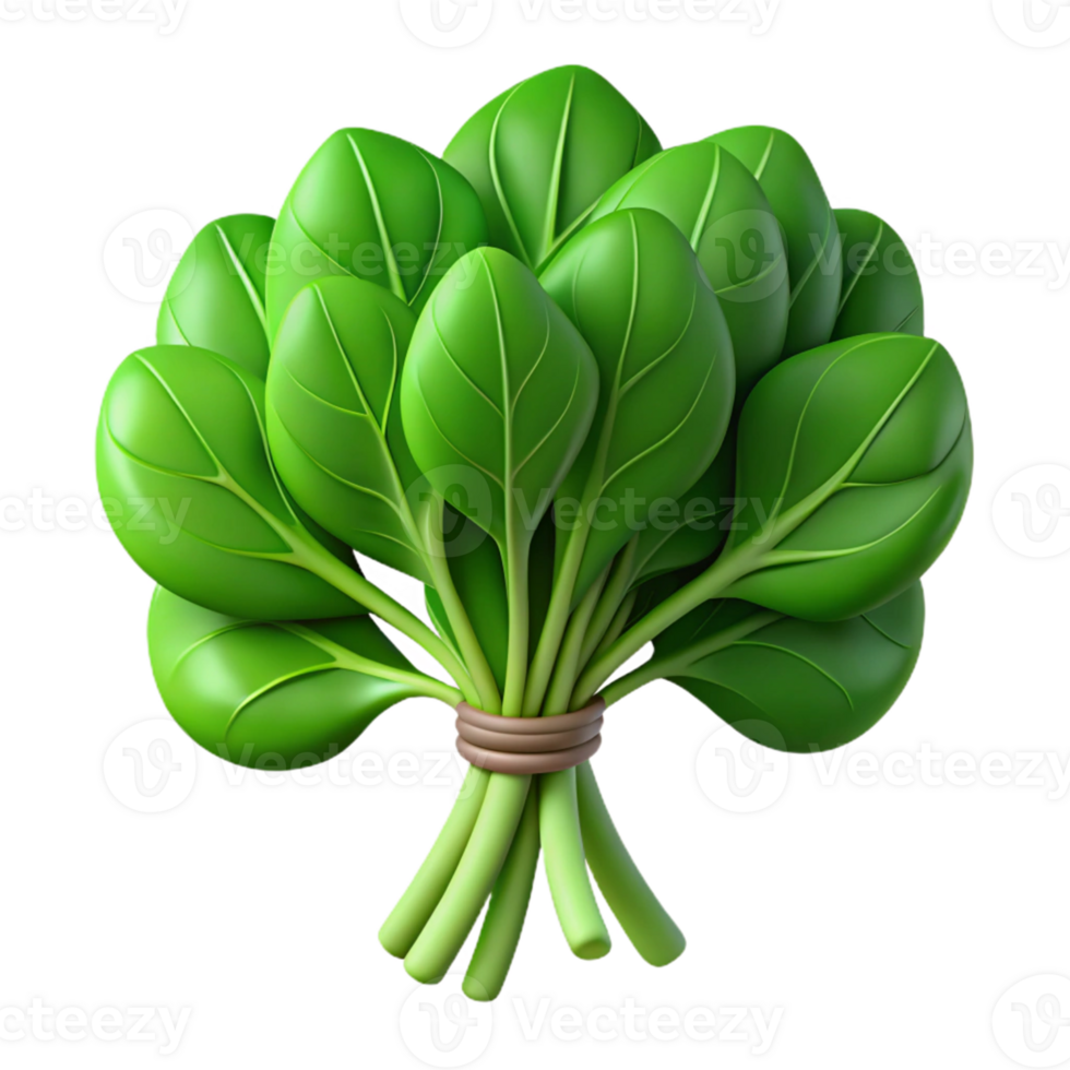 3D Render Bunch of Green Leaves Illustration png