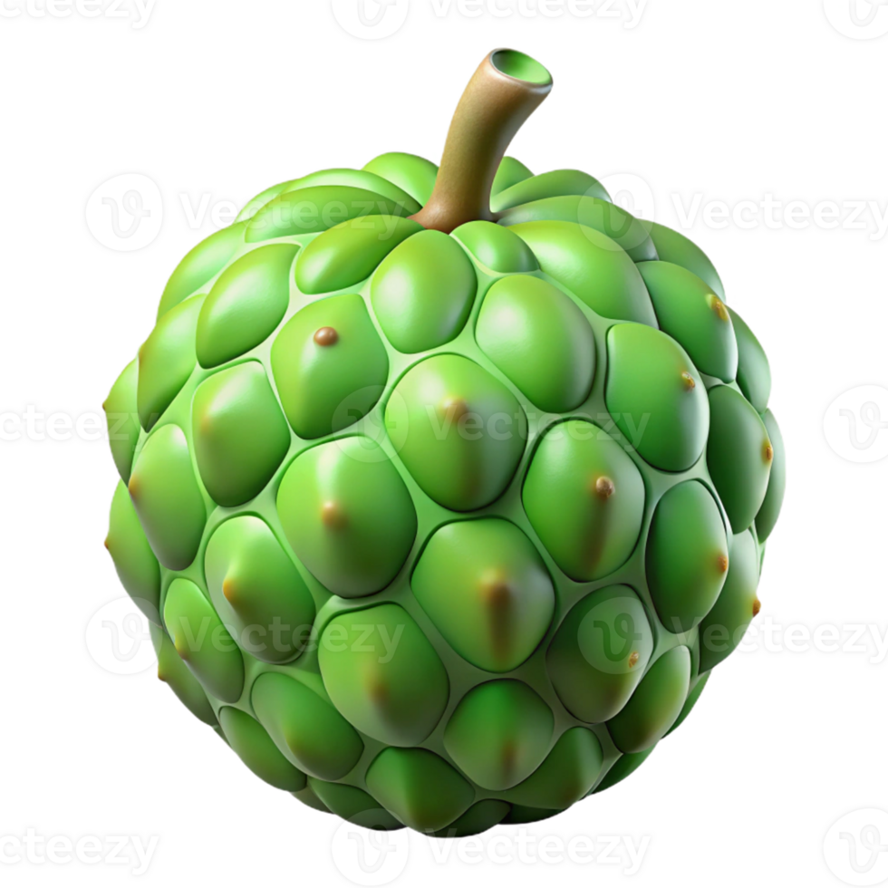 3D Render of a Green Tropical Fruit png