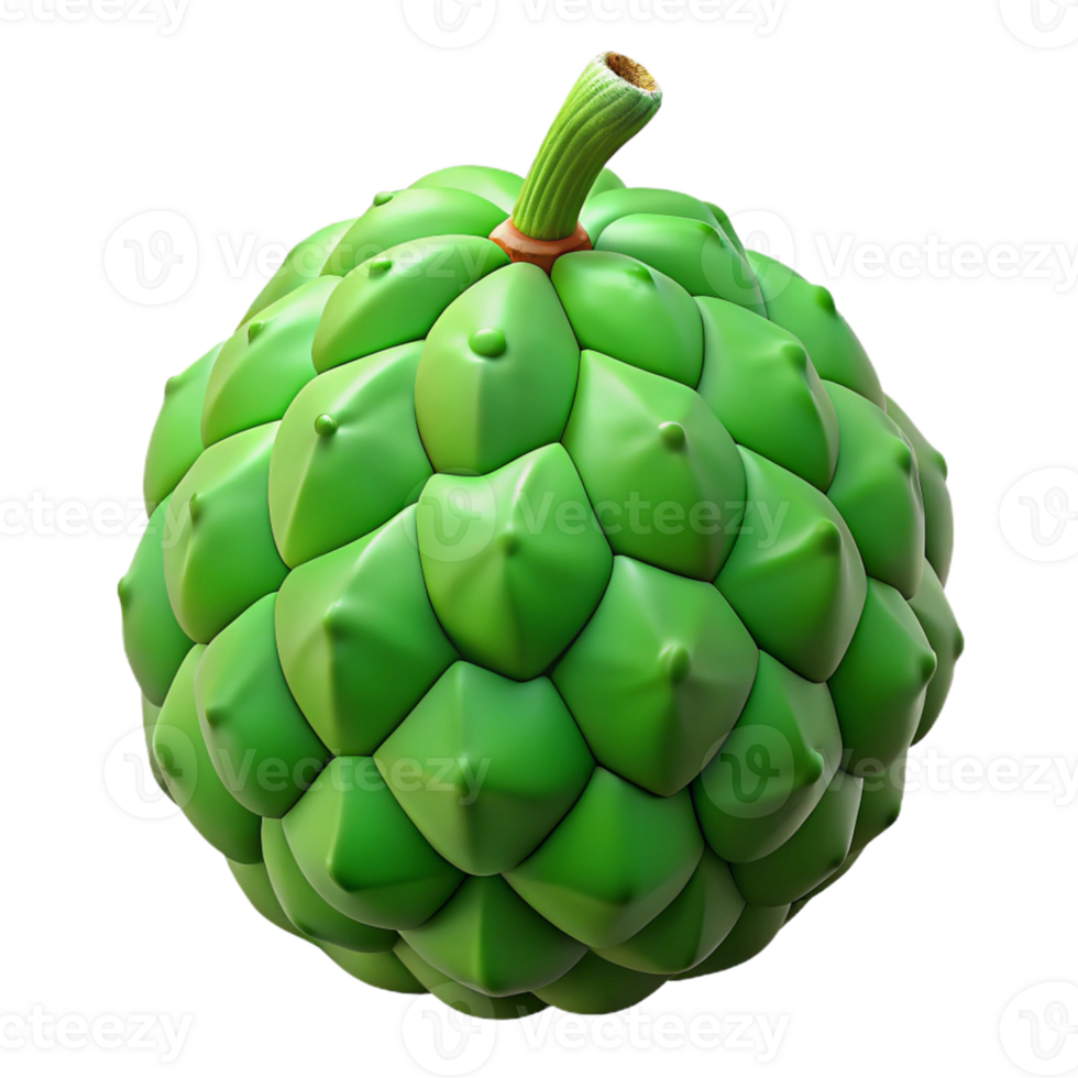 3D Render Green Fruit Illustration png
