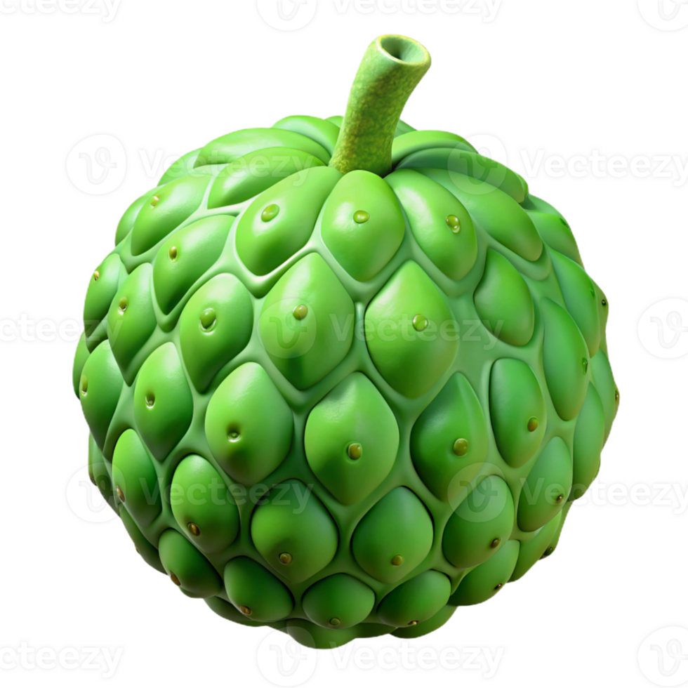3D Render Green Fruit Illustration png