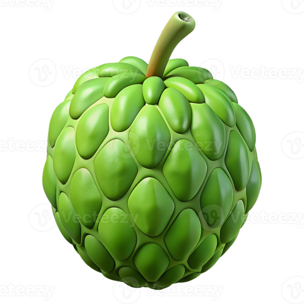 3D Render of a Custard Apple png