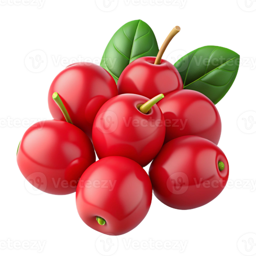 Red Berries 3D Illustration png