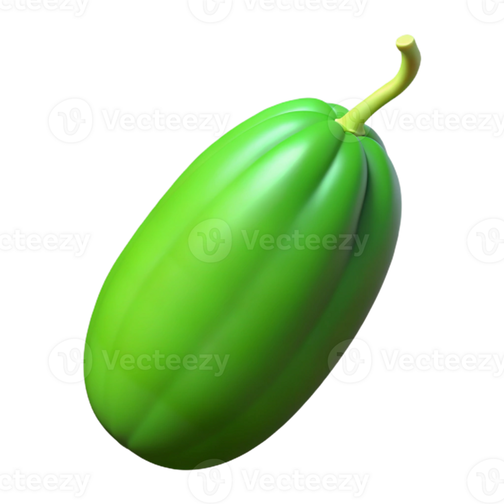 Green 3D Fruit Illustration png
