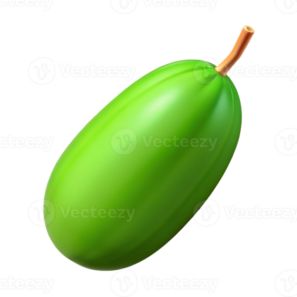 Green Fruit 3D Illustration png