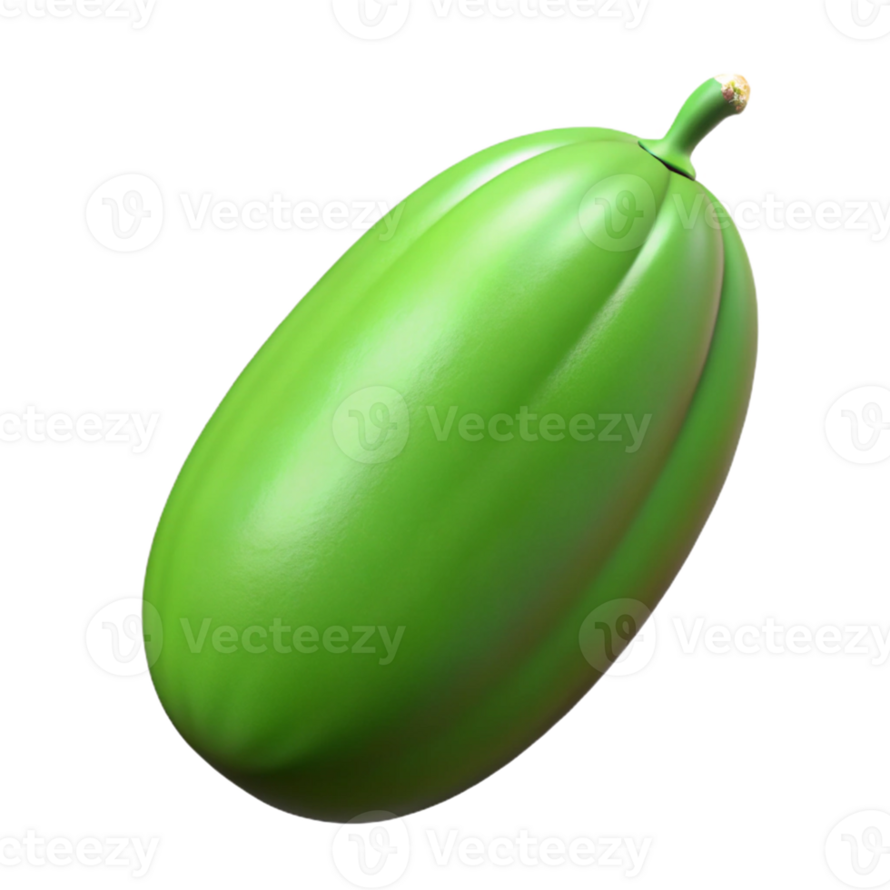 3D Render Green Fruit Illustration png