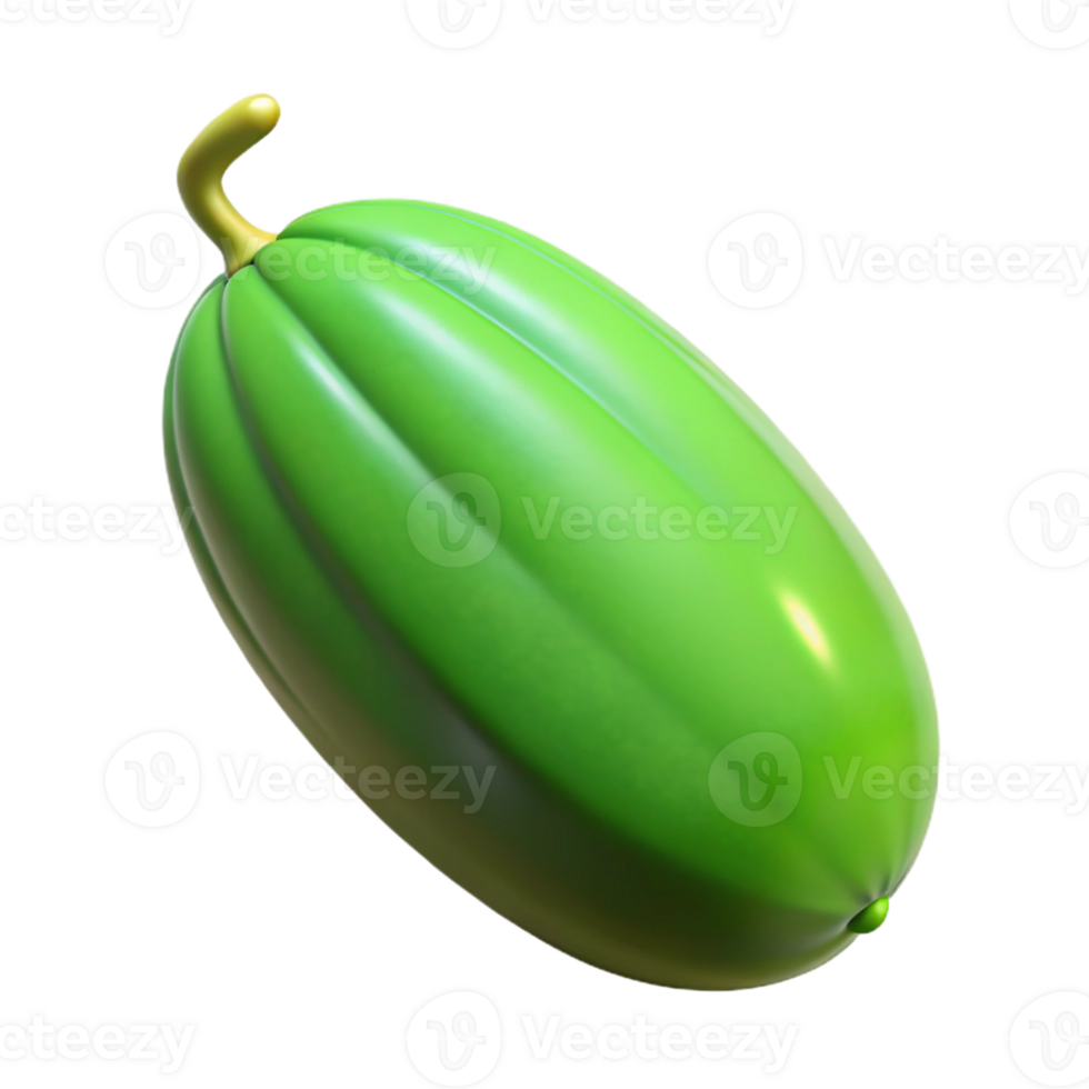 3D Render Green Fruit Illustration png