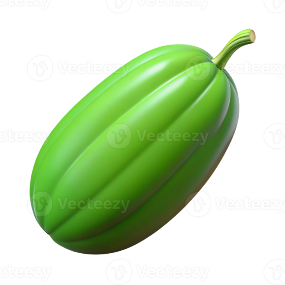 3D Render Green Gourd Illustration png