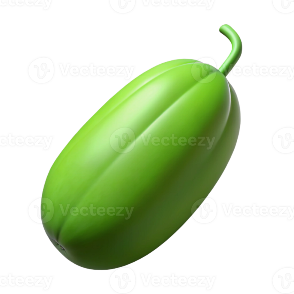 3D Render Green Vegetable Illustration png