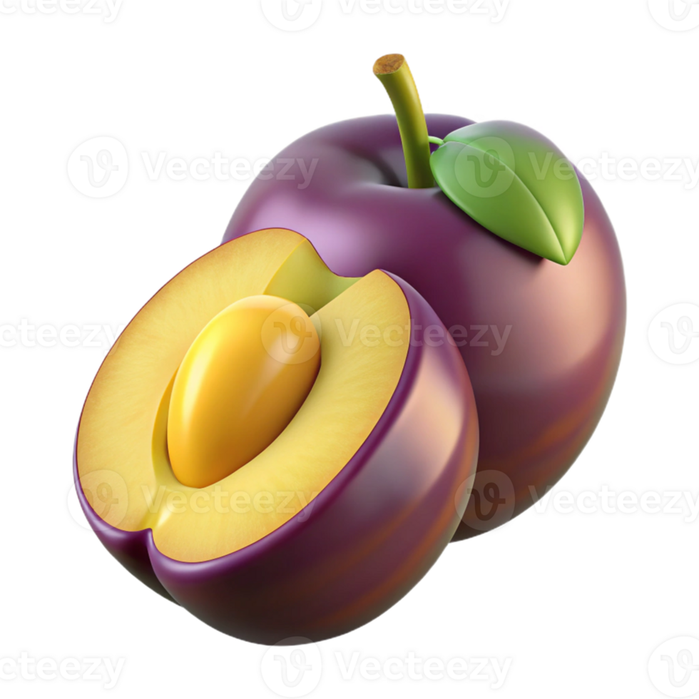 3D Render of a Plum Fruit png