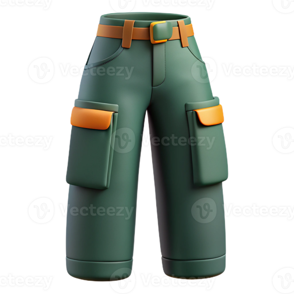 3D Render Cargo Pants Illustration png
