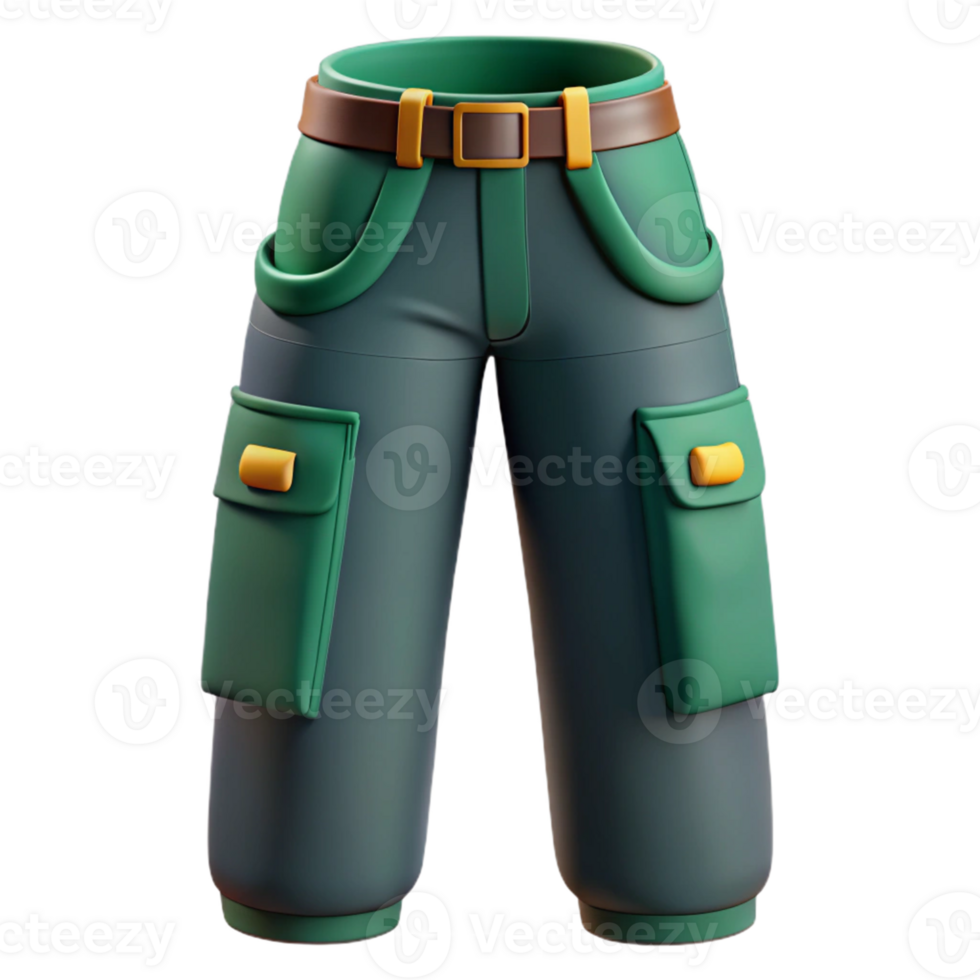 3D Cartoon Cargo Pants Illustration png