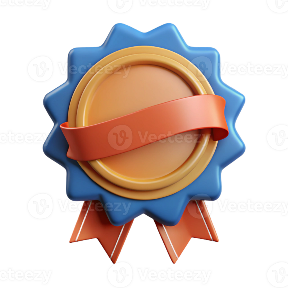 3D Render Award Badge Illustration png