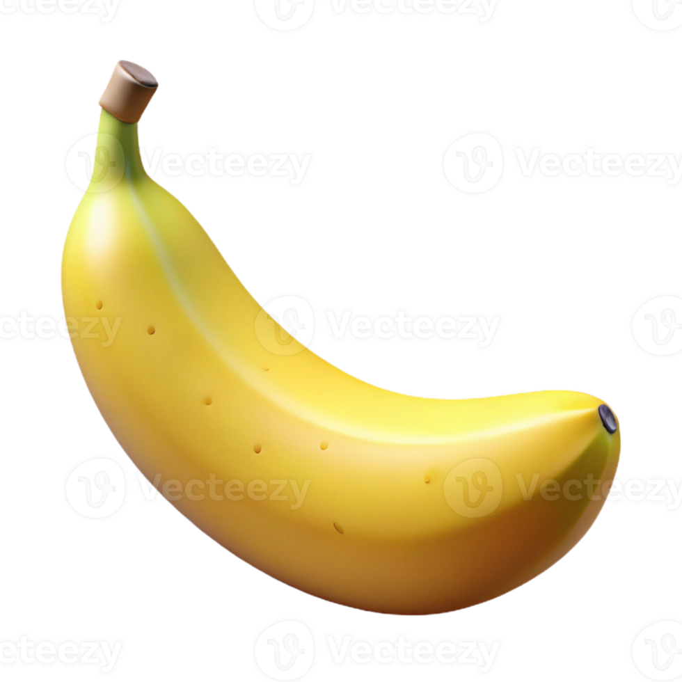 3D Render of a Single Banana png
