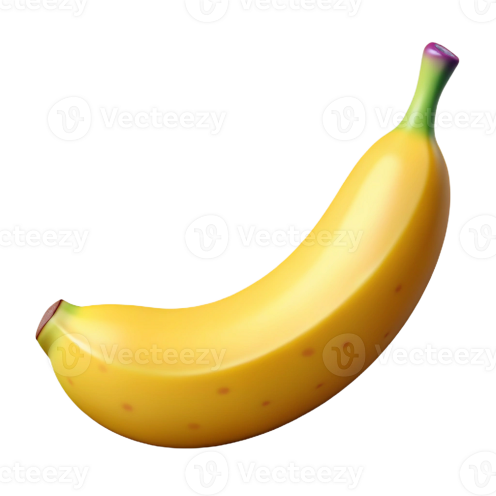 3D Render Yellow Banana Fruit png