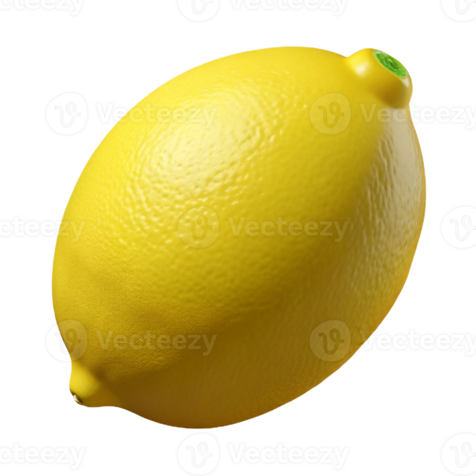 3D Render of a Single Lemon png