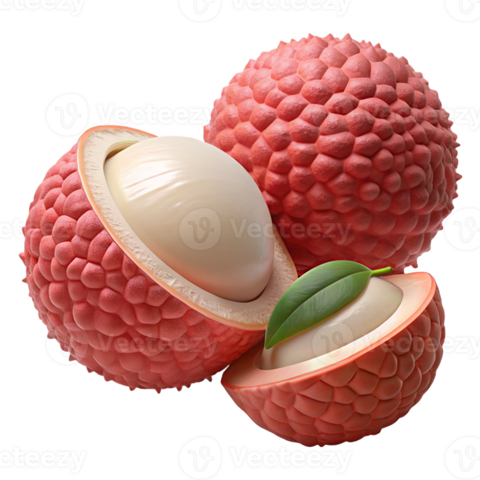 3D Render of Lychees png