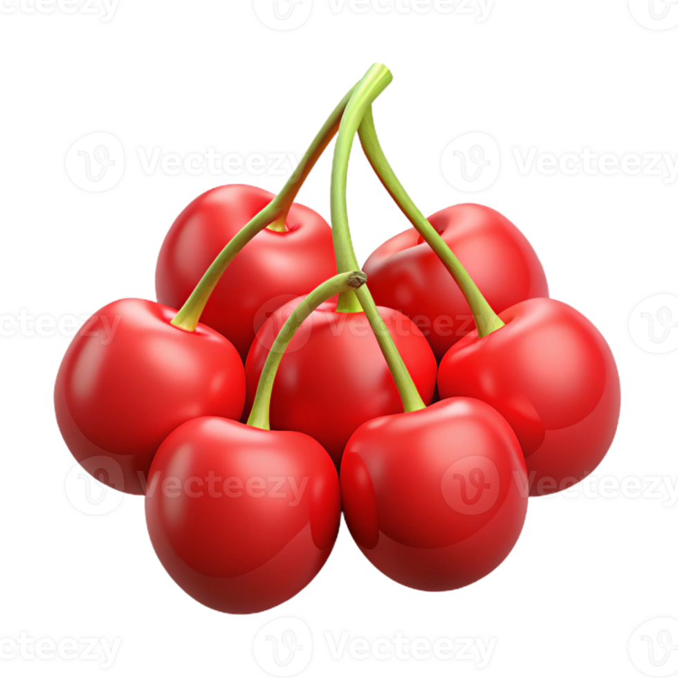 3D Render Lingonberry Cluster png