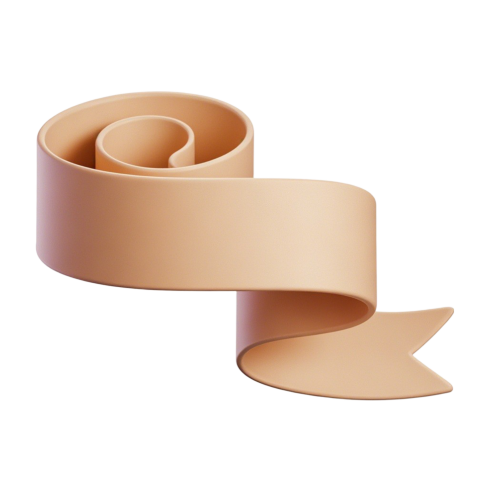 Beige Ribbon on Transparent Background png