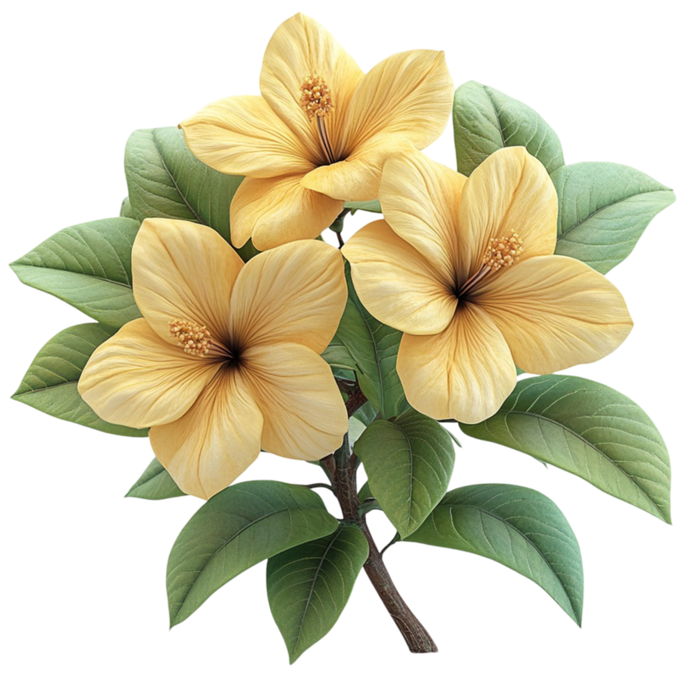 A Flower With Yellow Flowers On Transparent Background png