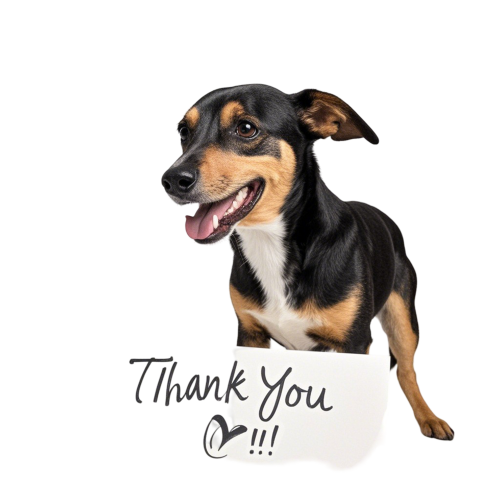 Thank you dog png