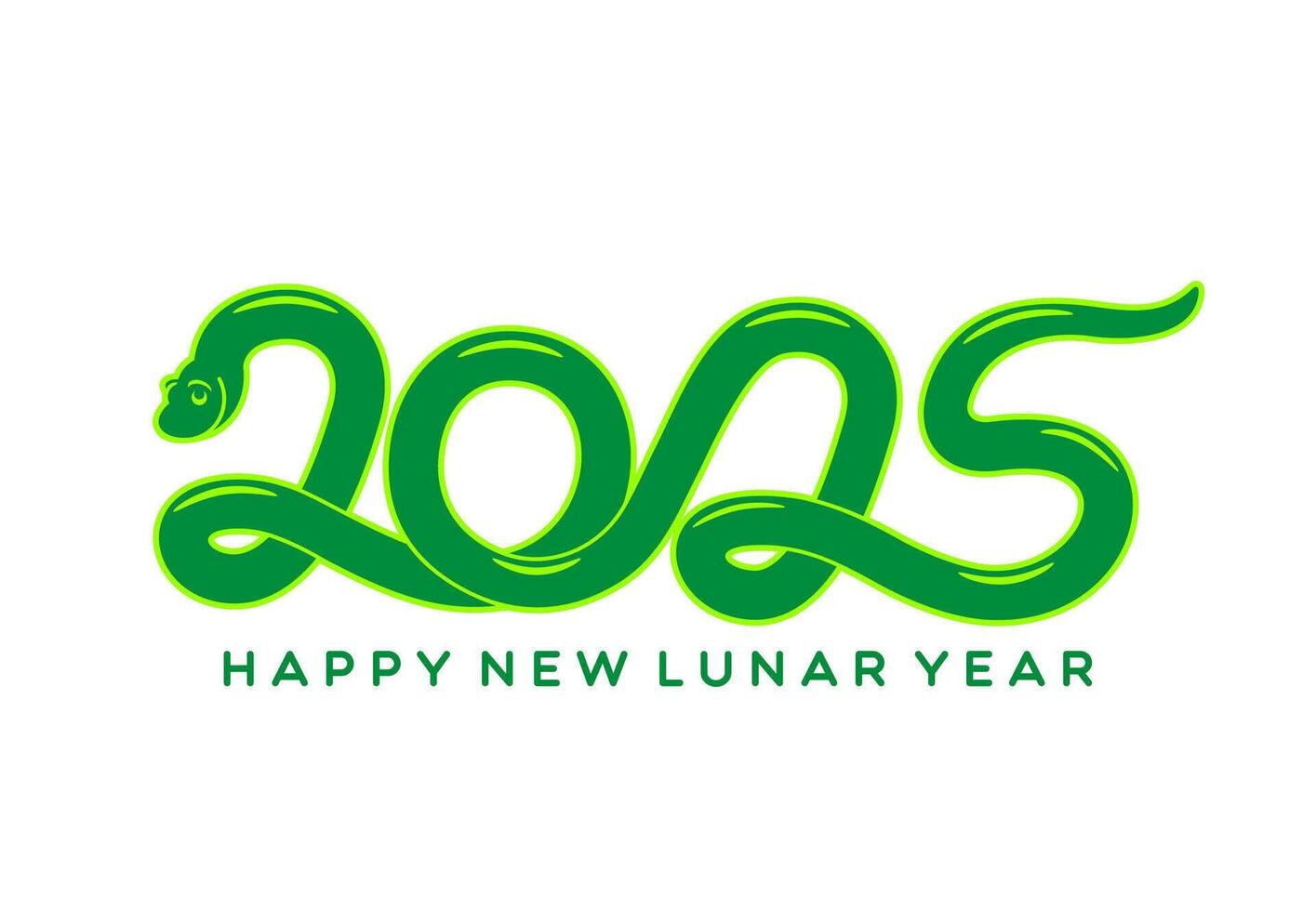 2025 Chinese lunar new year snake reptile animal vector