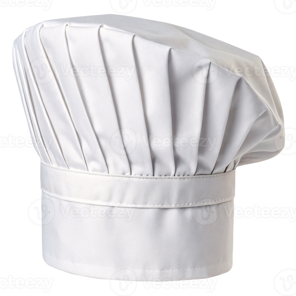 White chef's hat isolated on transparent background. png