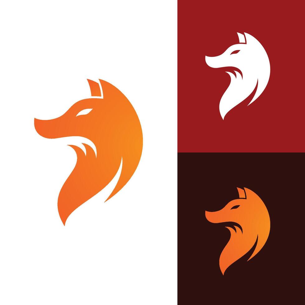 A simple yet elegant design featuring a fox's head in profile vector
