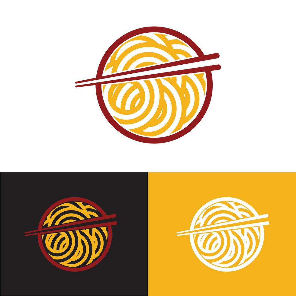 A simple outline or silhouette of a bowl with noodles inside vector