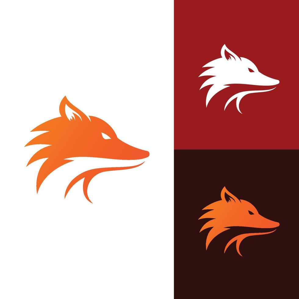 A fox silhouette with flowing lines and a sense of mystery vector