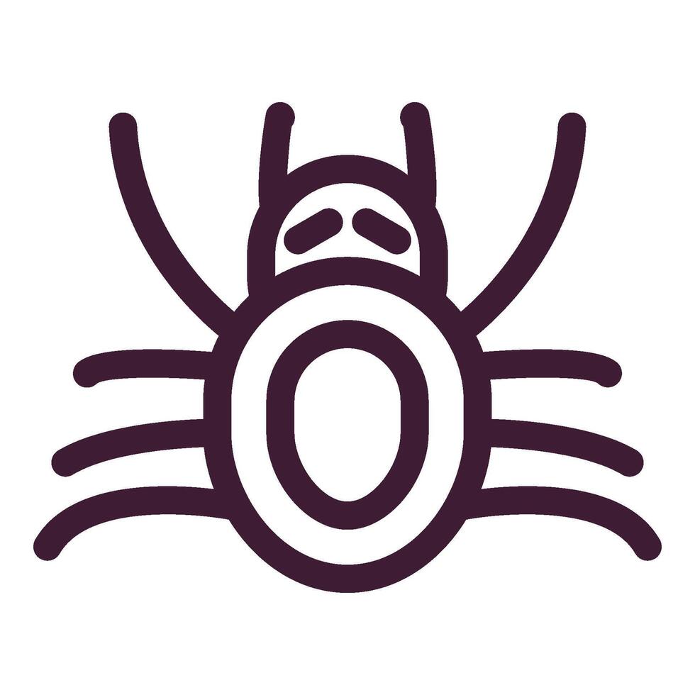 spider icon line vector
