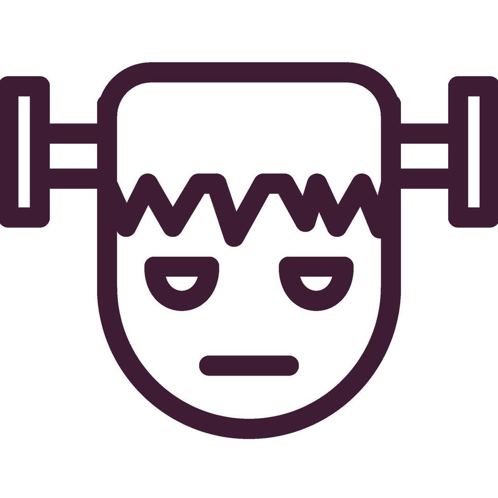 frankenstein ghost simple line vector