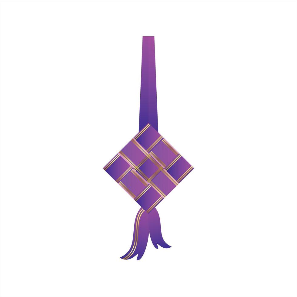 gradient ketupat illustration design vector