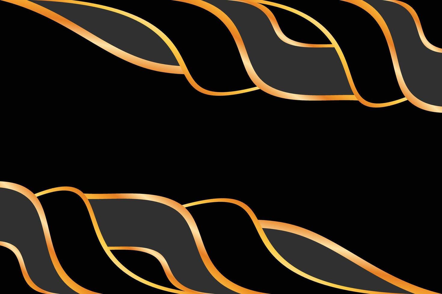 Shiny gold line wave background vector