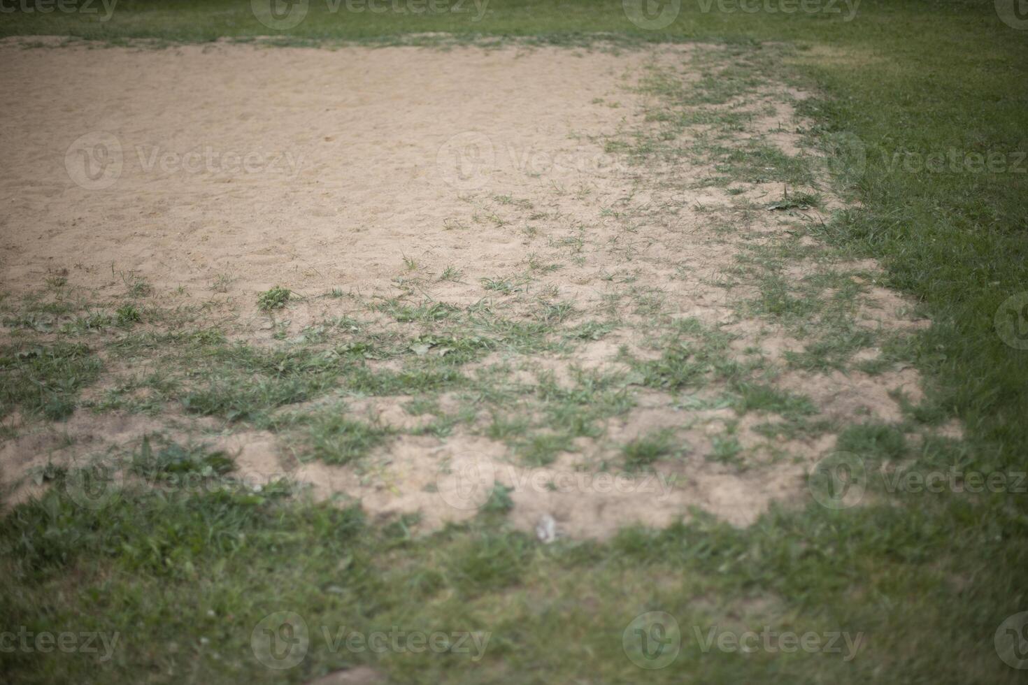 Beach volleyball. Net on the court. Playground for ball games. photo