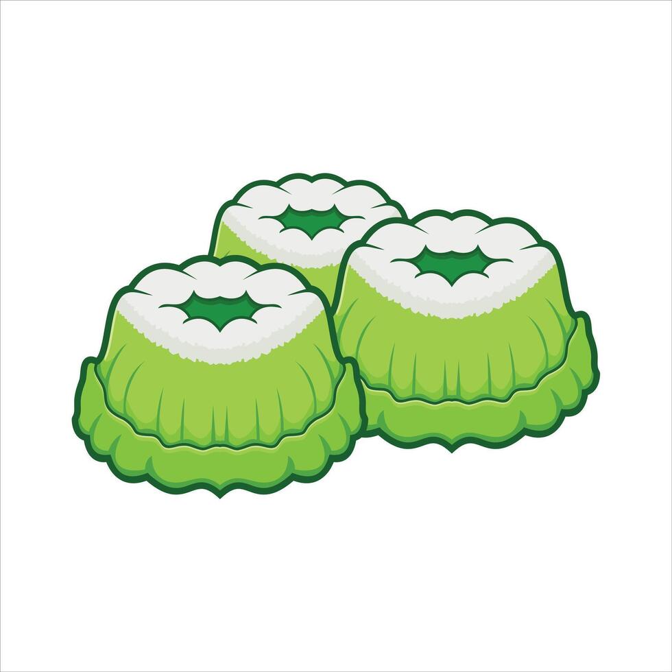 kue putu traditional food illustration vector