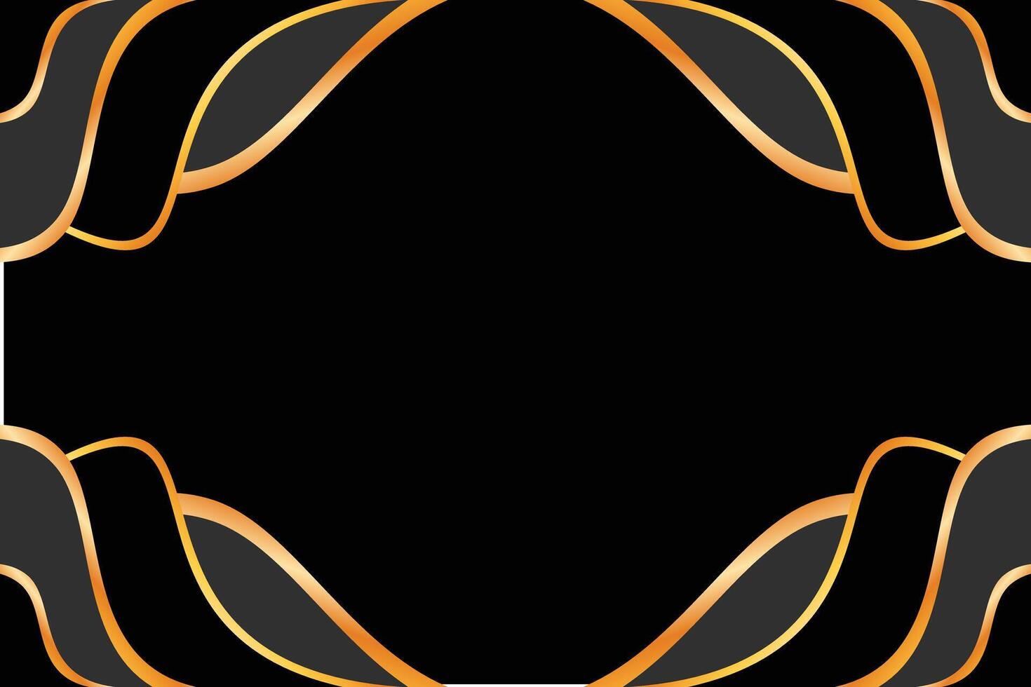 Shiny gold line wave background vector