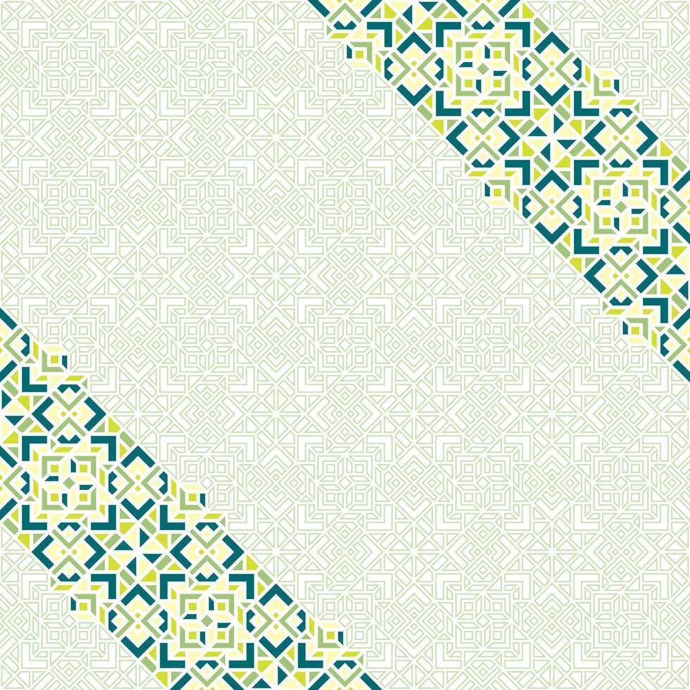 Oriental Geometric Ornament with Line Textured vector