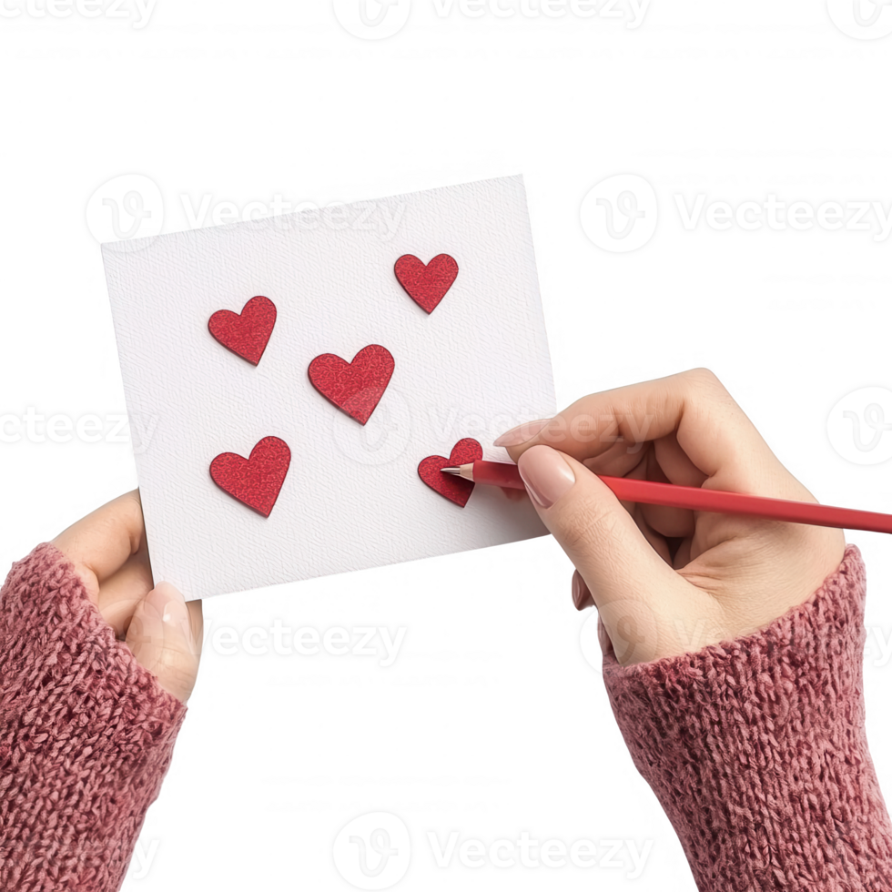 A hands-on craft activity creating hearts for a heartfelt greeting card. png