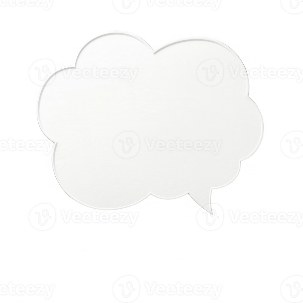 A blank speech bubble ready for your creative messaging and design projects. png