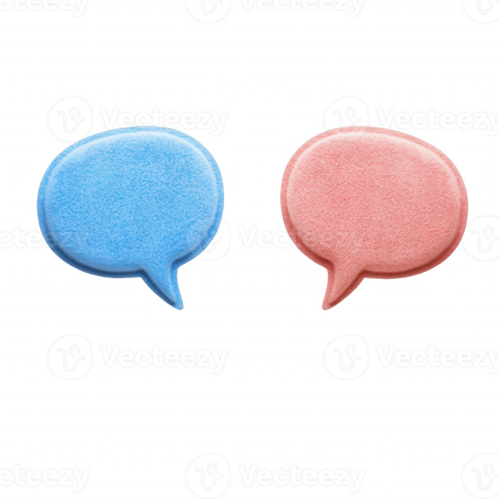 Colorful speech bubbles representing communication and dialogue concepts. png