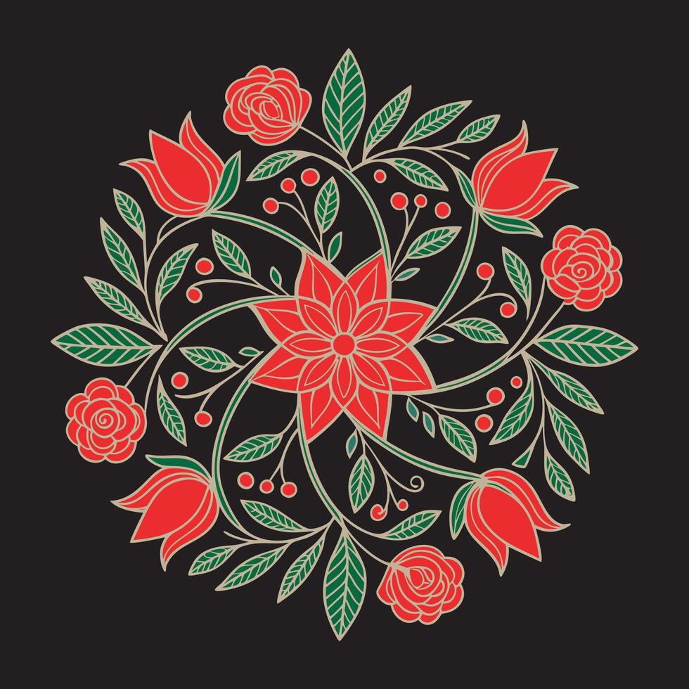spiritual symbol round ornament. Perfect for artwork, meditation, and creative projects. vector