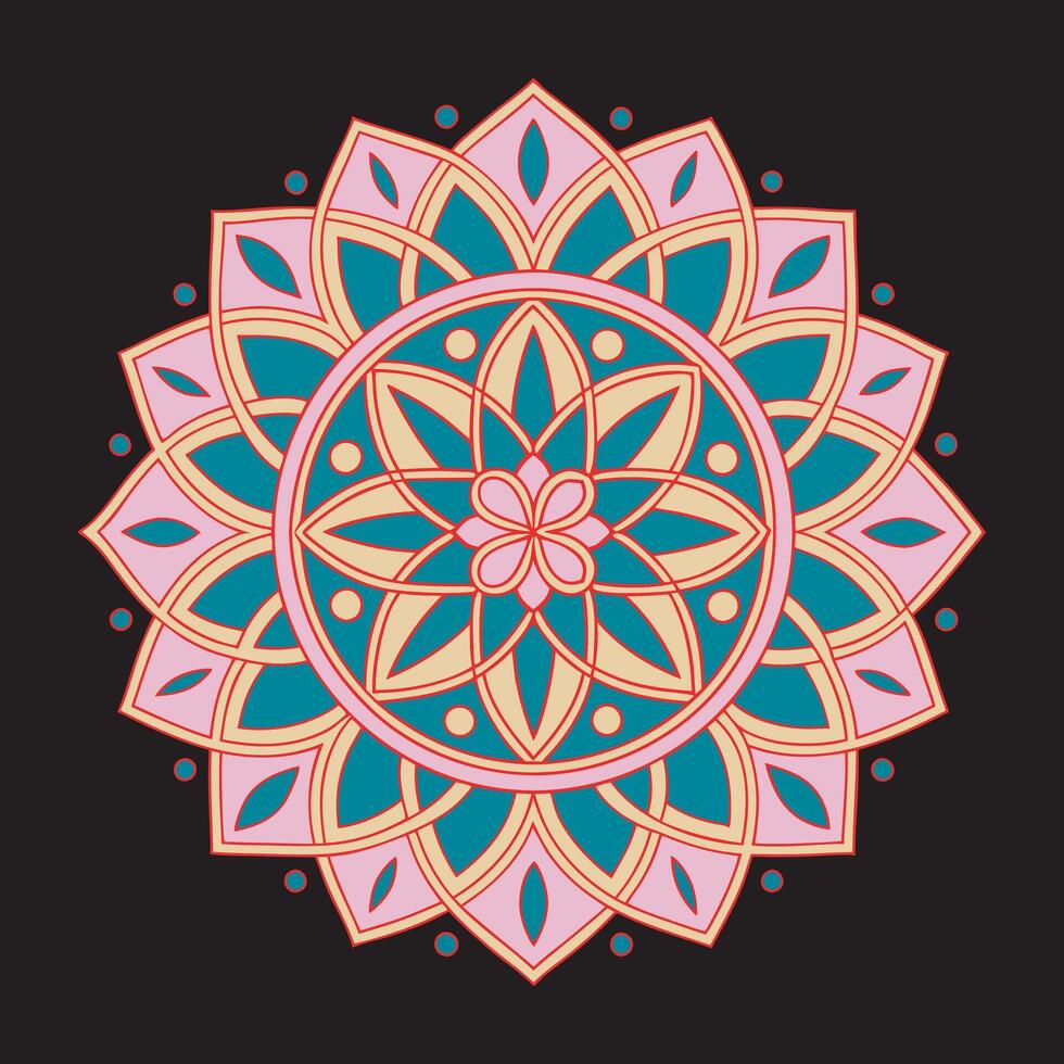 ornamental round ornament. for artwork, meditation, and creative projects vector