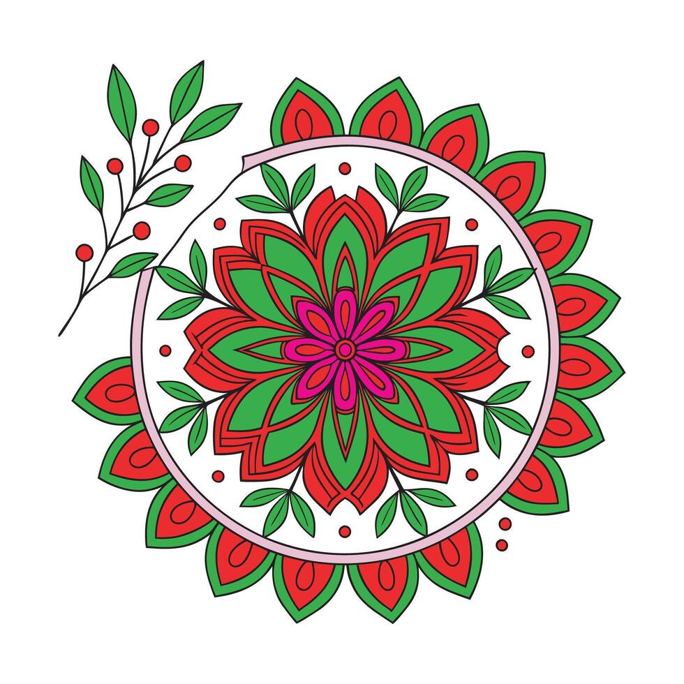 abstract floral background. intricate patterns with the beauty of nature. Perfect for artwork, meditation, and creative projects vector