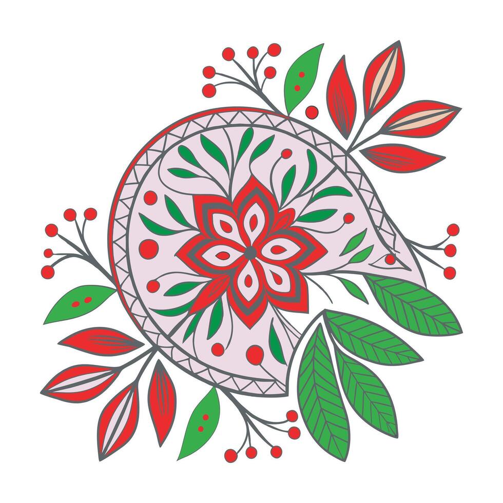 spiritual symbol round ornament. Perfect for artwork, meditation, and creative projects. vector