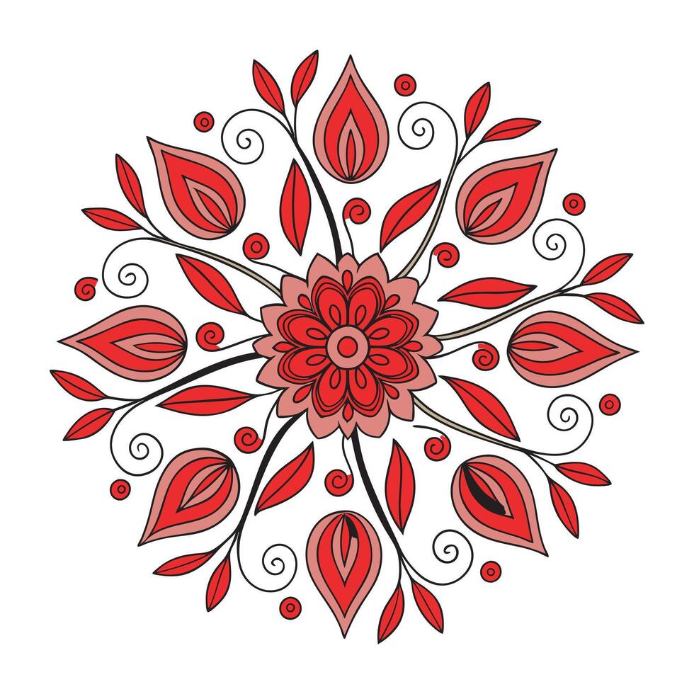 Floral-Inspired Mandala Design. A Blend of Nature and Art. Flower mandala design. vector