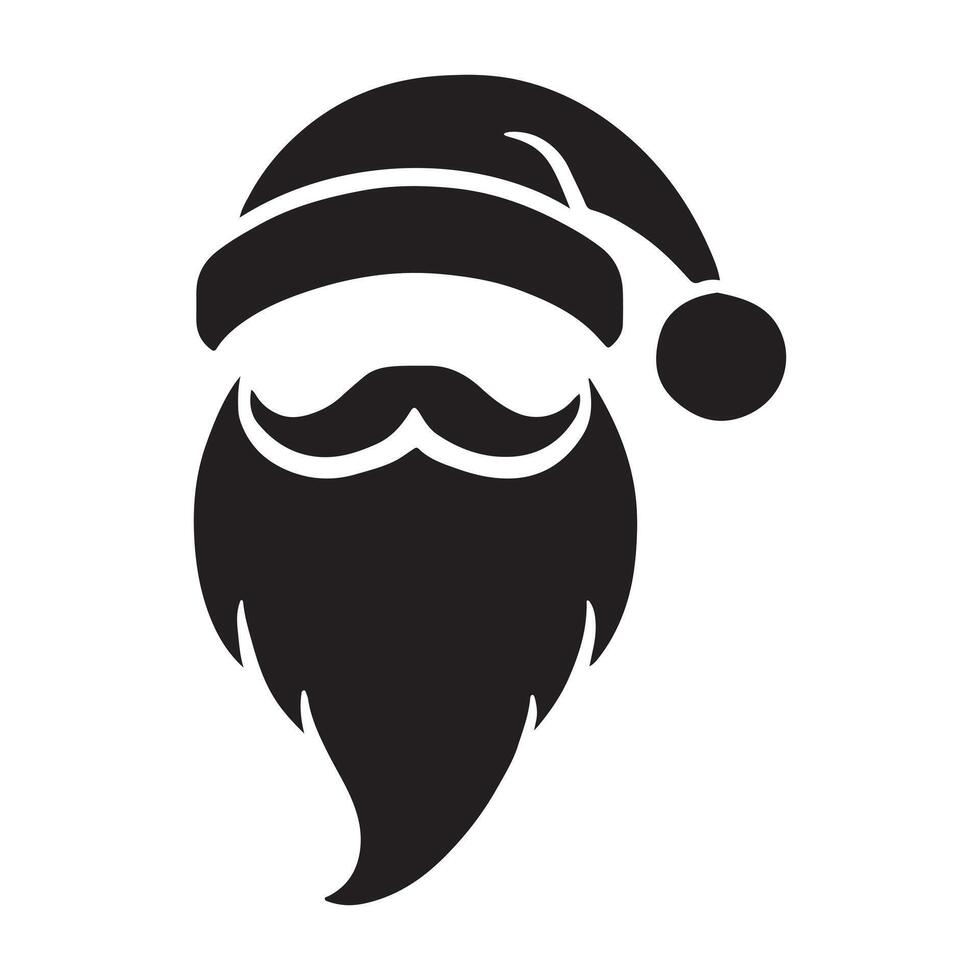 Santa Claus Silhouette Icon Festive Season Art vector
