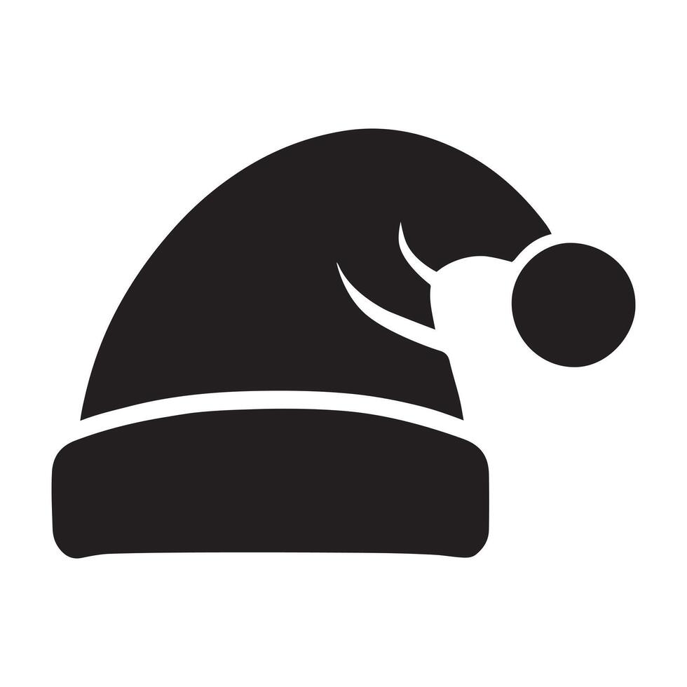 Santa Claus Hat Silhouette Illustration vector