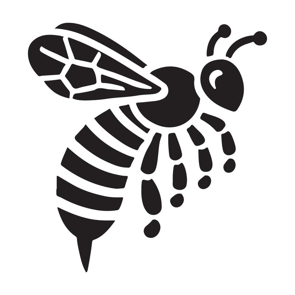 Detailed Bee Illustration for Nature and Pollination Themes vector